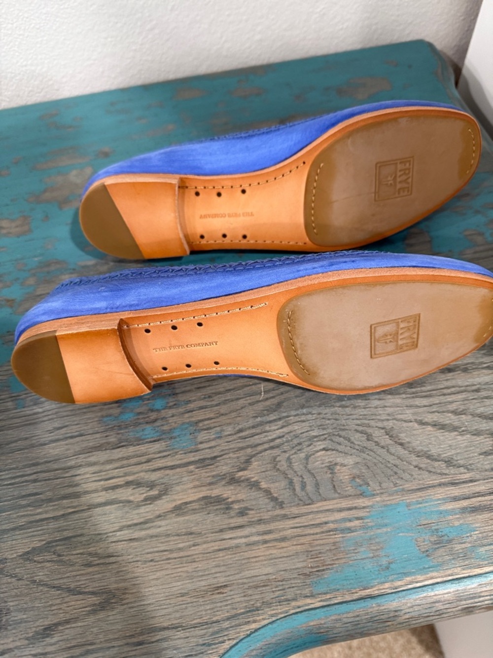 Frye Carson Ballet Flats with Embroidery Blue—9 - Picture 7 of 9